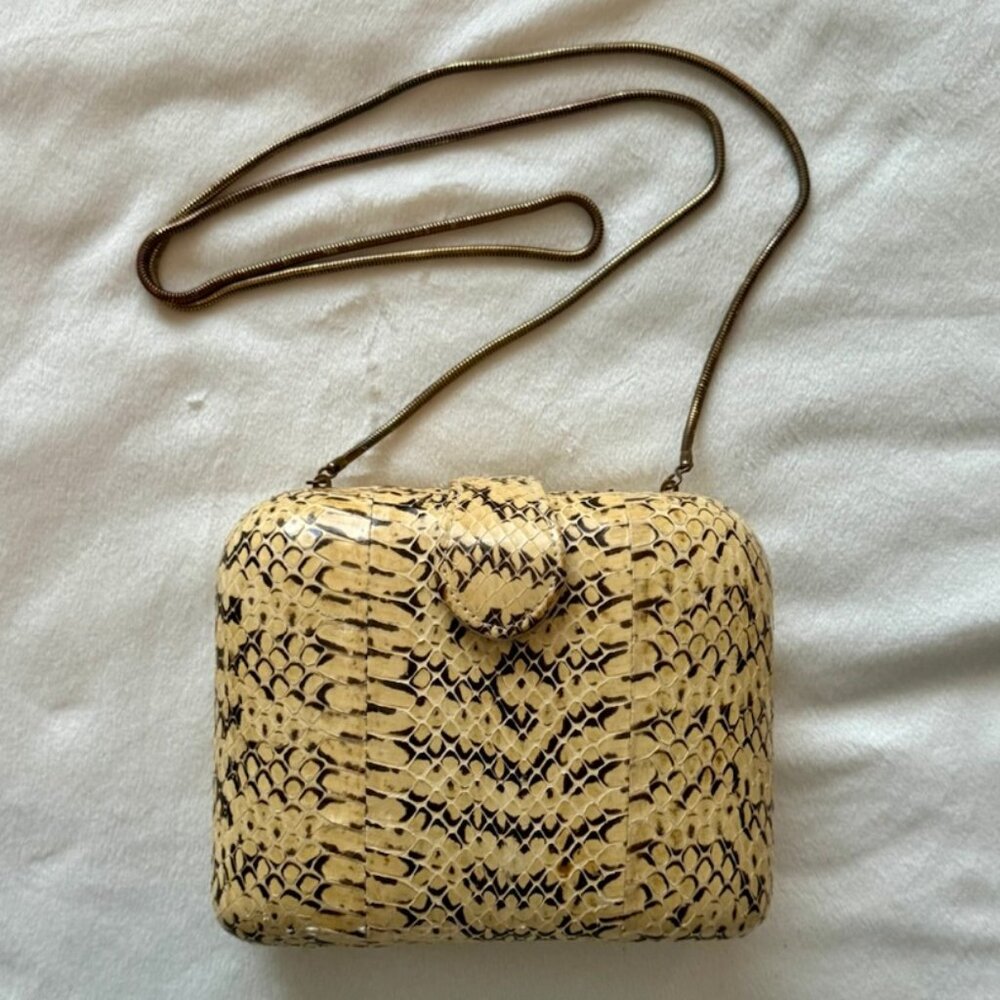 Gorgeous Vintage Le Ann Python Purse